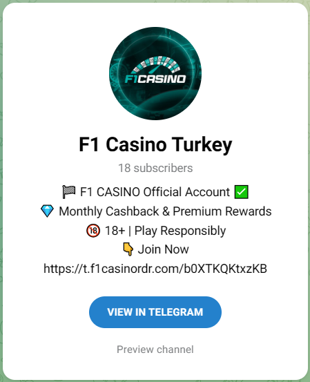 f1casino telegram
